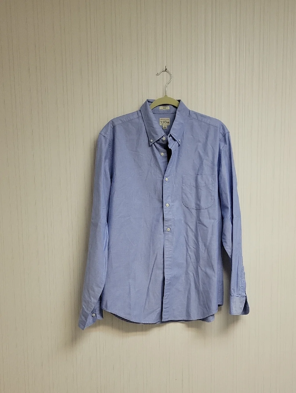 J. Crew Light Blue Button-Down Shirt Large Academia Business Casual Preppy
